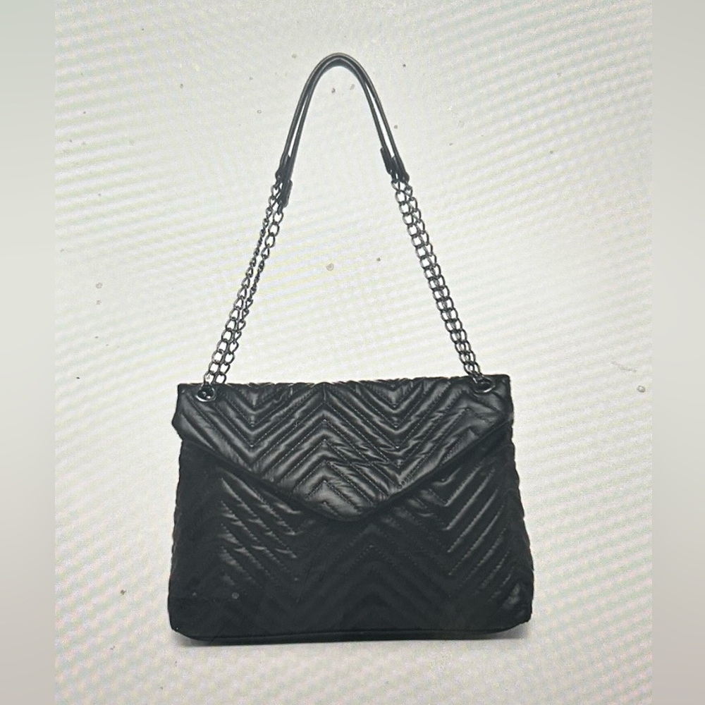 Stelle Nylon Puffer Crossbody w/Chain Strap by Jen & Co.